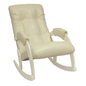 Кресло-качалка Dondolo, модель 67, сливочный, экокожа Дунди 112
