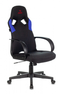 Кресло игровое Бюрократ ZOMBIE RUNNER черный/синий текстиль/эко.кожа крестовина пластик