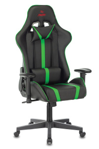 Кресло игровое Бюрократ VIKING ZOMBIE A4 черный/зеленый,  искусственная кожа