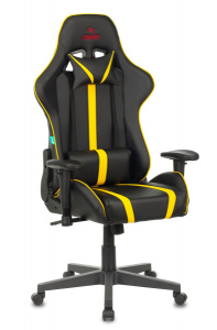 Кресло игровое Бюрократ VIKING ZOMBIE A4 черный/желтый искусственная кожа