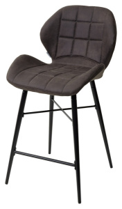 Полубарный стул MARCEL COWBOY#104 темно-серый, микрофибра (H=65cm)