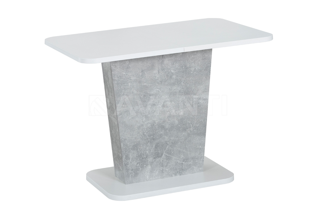 Стол OSLO (1100-1450x660x755) белый/бетон