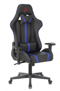 Кресло игровое Бюрократ VIKING ZOMBIE A4, черно-синий, искусственная кожа