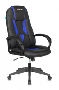 Кресло игровое Бюрократ ZOMBIE 8 черный/синий искусственная кожа