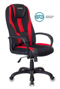 Кресло игровое Бюрократ ZOMBIE 9 черный/красный искусственная кожа