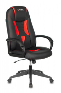 Кресло игровое Бюрократ ZOMBIE 8 черный/красный искусственная кожа