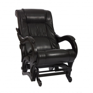 Кресло-качалка Dondolo, модель 78 гляйдер экокожа Орегон Перламутр 120 темн-коричн
