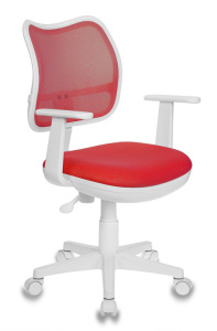 Кресло детское Бюрократ CH-W797/R/TW-97N спинка сетка красный сиденье красный TW-97N колеса белый (